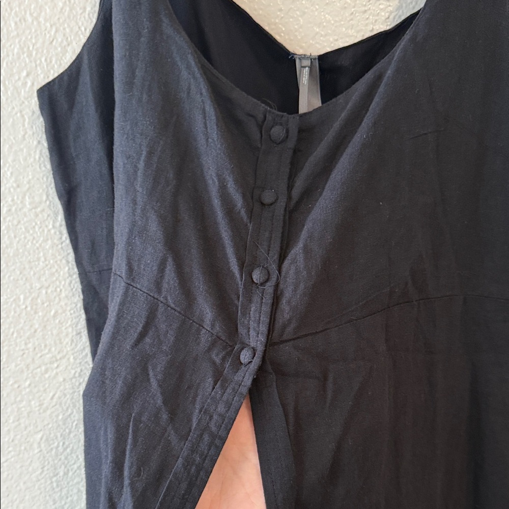 Anthropologie Black Maxi Split Hem Tank Top - Picture 5 of 5